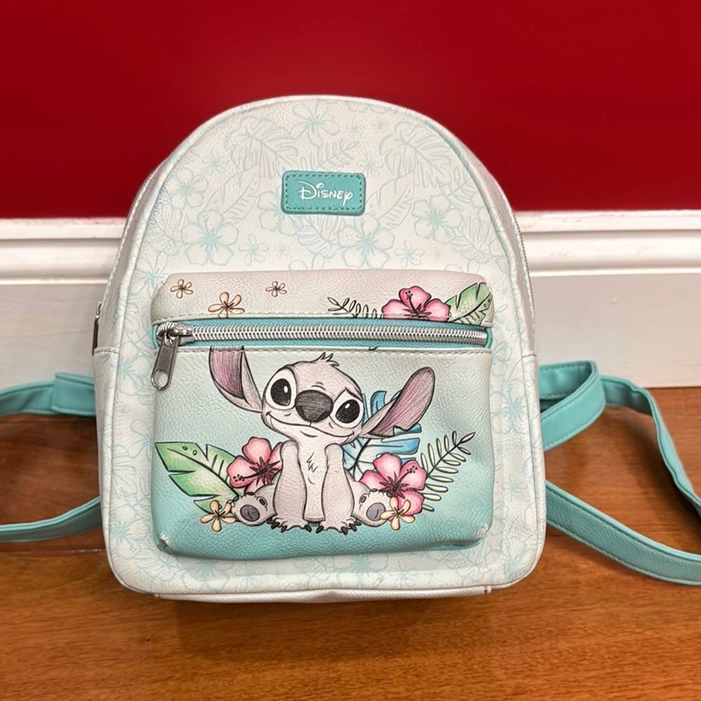 Loungefly Disney Lilo And Stitch Hibiscus Flowers Sketch Mini Backpack